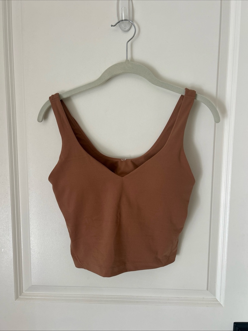 Lululemon Women’s Align Cropped Tank Top  Warm Brown Size 8 Gym Yoga Workout